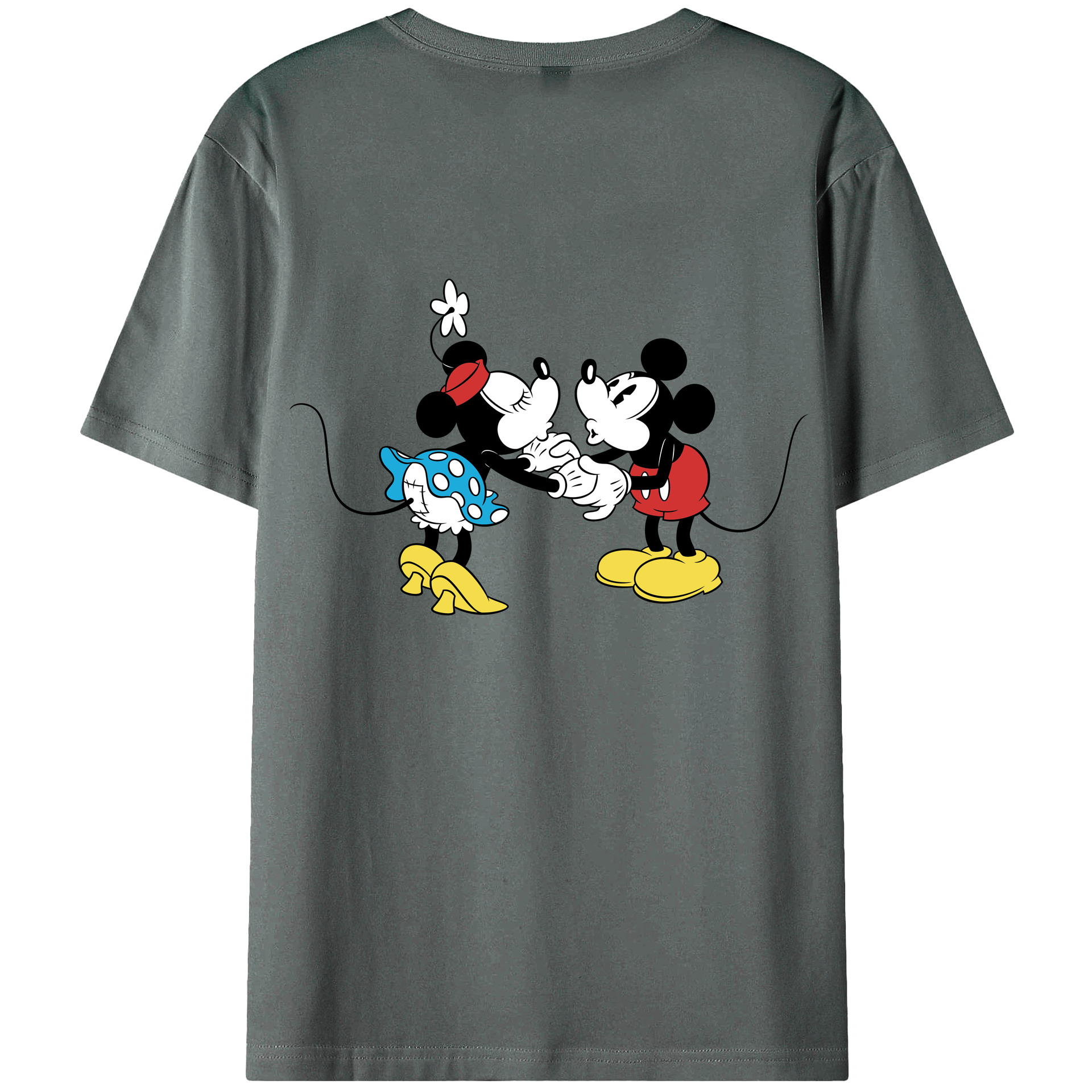 （画像用） ミッキーマウス Mickey Mouse 綿100％半袖Tシャツ（背面プリント）